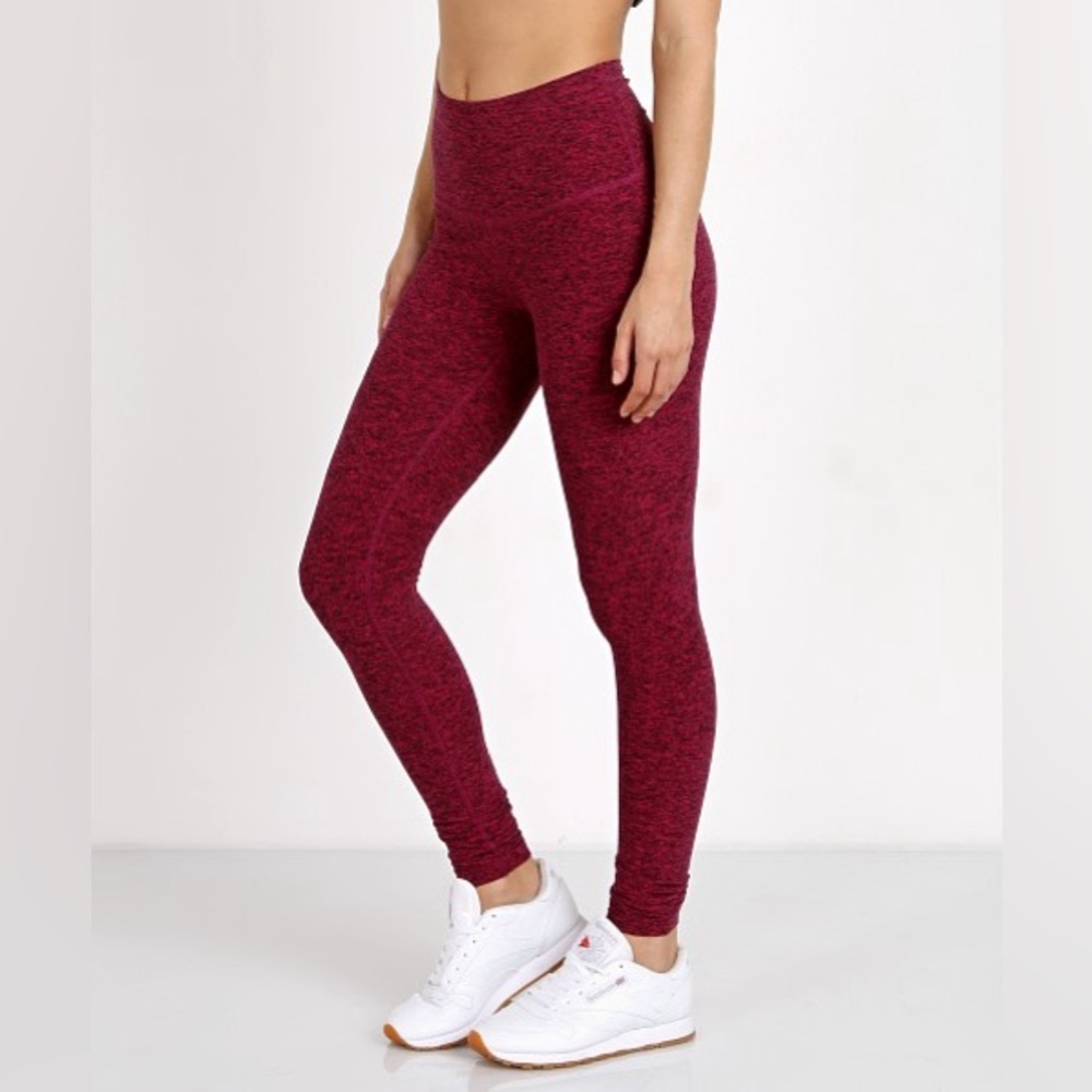 BEYOND YOGA Spacedye Full Length High Rise Legging in Black Plumberry Size S
